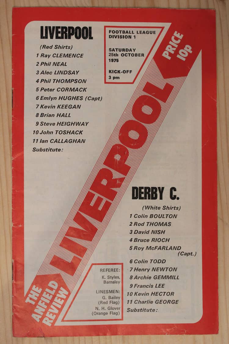 Liverpool FC v Derby County FC